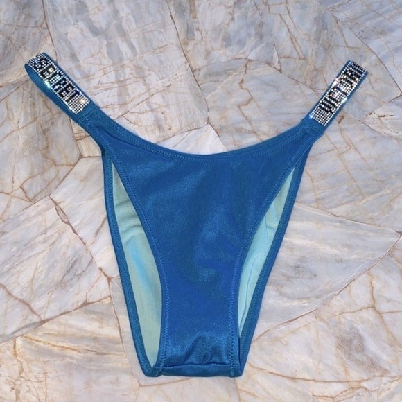38С Large SHINE STRAP BOMBSHELL ADD 2 CUPS SWIM TOP LOGO CRYSTALS SWIM - Picture 8 of 11